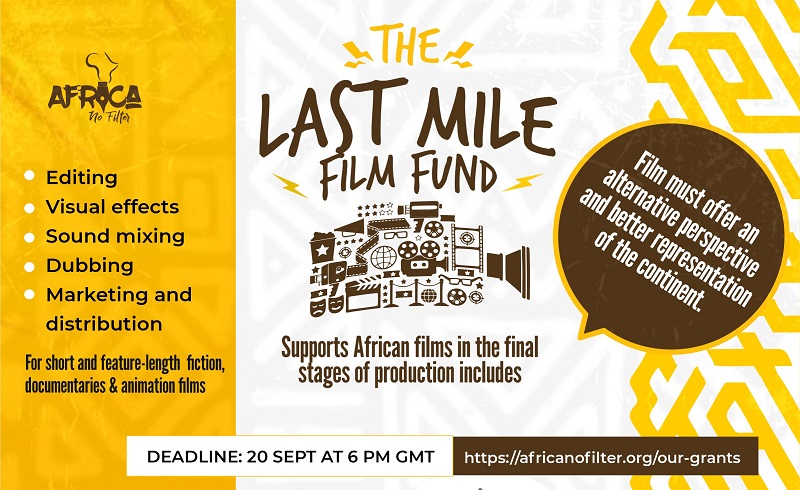 Africa No Filter Last Mile Film Fund 2022 (up to $25,000)