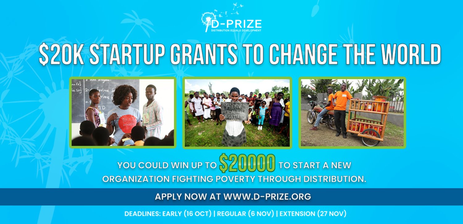 D-Prize: Win $2OK to Start a New Organization Fighting Poverty through Distribution